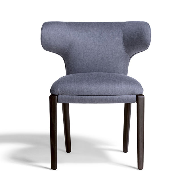 Duo Small Armchair Chairs Poltrona Frau Wool Satin Light Marengo