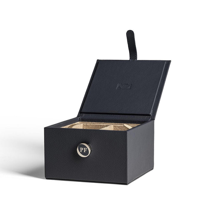 Leather Jewelry Box Bathroom Accessories Poltrona Frau Watch Box Square: 5.5 in width