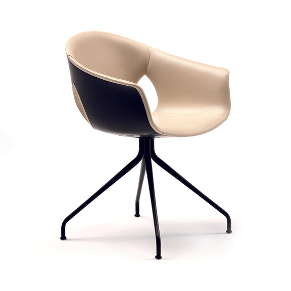 Ginger Ale Small Armchair 4 Spokes Front Upholstered Chairs Poltrona Frau