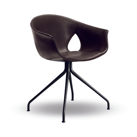 Ginger Ale Small Armchair 4 Spokes Fully Upholstered Chairs Poltrona Frau