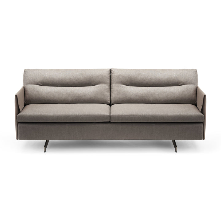GranTorino 2-Seater Sofa Sofas Poltrona Frau Saddle Polvere Leather / Grey Melange Fabric