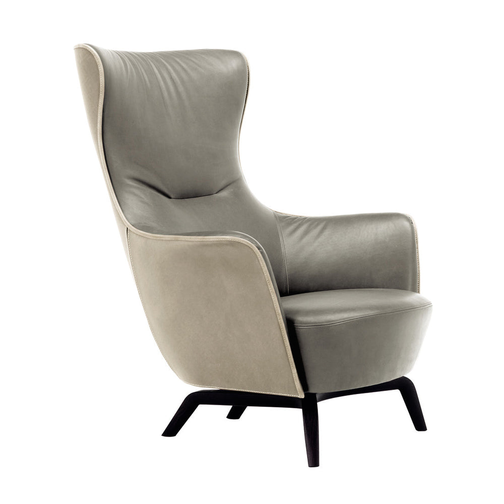 Mamy Blue Wingback Armchair Chairs Poltrona Frau Chair Only