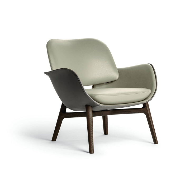 Martha Armchair Chairs Poltrona Frau Saddle Extra Polvere / Pelle SC 31 Quarzo Fume