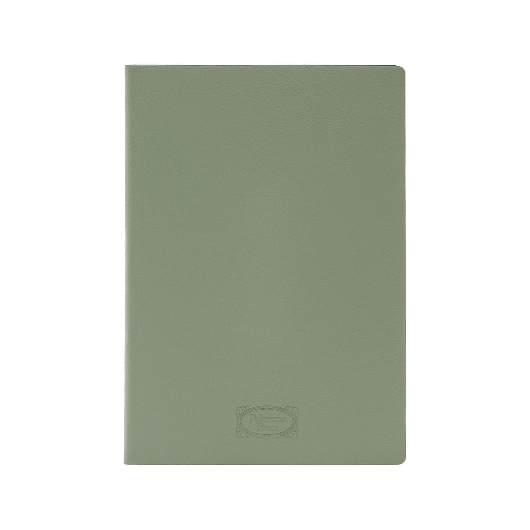 Pineider Leather Notebook Office Furniture Poltrona Frau SC 180 Celadon Large: 5.75 in width