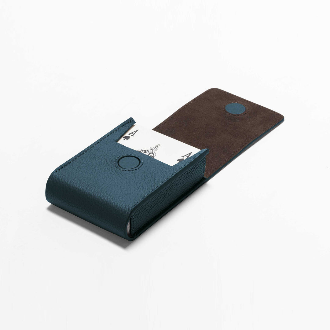Giobagnara x Poltrona Frau Playing Card Leather Pochette Furniture Poltrona Frau SC 276 Mineral Blue