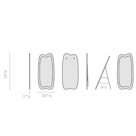 Squash Long Mirror Mirrors Poltrona Frau