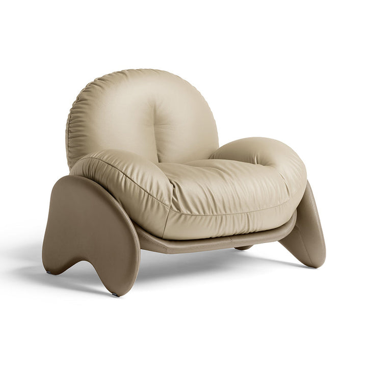 Squash Lounge Chair Chairs Poltrona Frau SC 51 Panna / 33 Travertino Chair Only