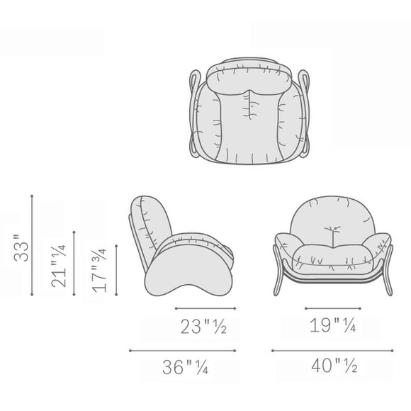 Squash Lounge Chair Chairs Poltrona Frau