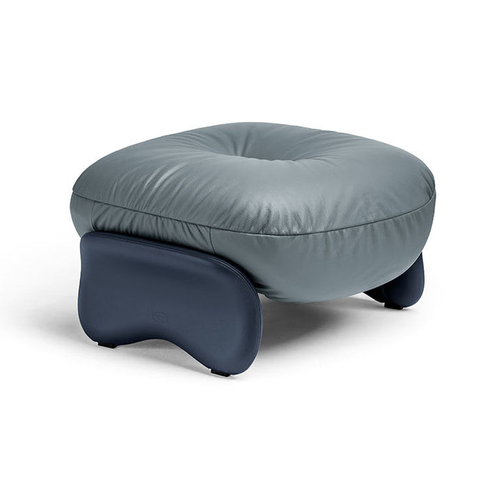 Squash Ottoman Ottomans Poltrona Frau SC 254 Steel Blue / 276 Mineral Blue