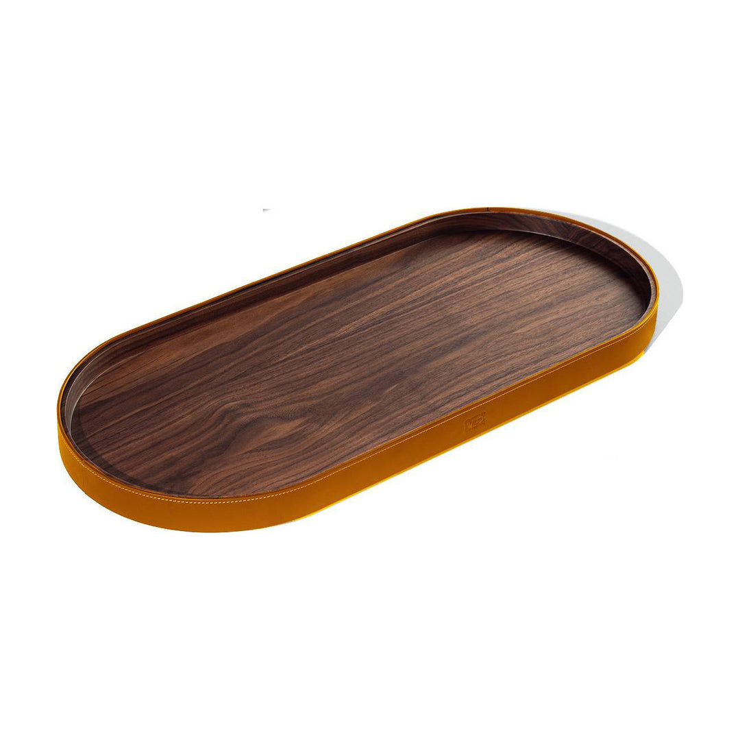 Zhuang Serving Tray Serving Trays Poltrona Frau Saddle Extra Camel Oval