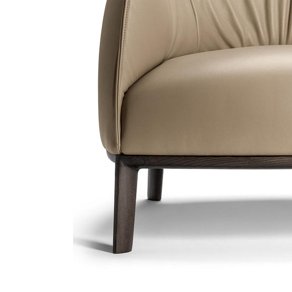 Archibald Armchair with Wood Legs Chairs Poltrona Frau
