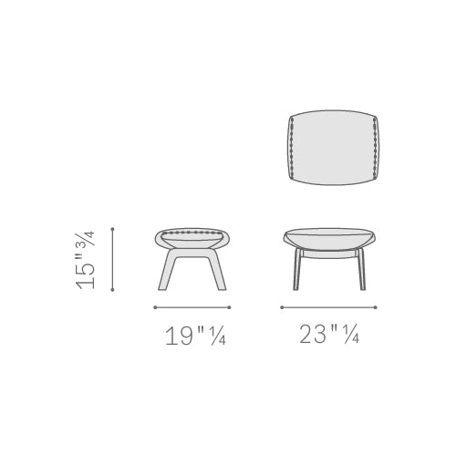 Downtown Lounge Ottoman Ottomans Poltrona Frau