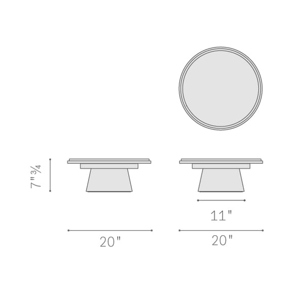 Giobagnara x Poltrona Frau Tableware Rotating Raised Tray Decorative Trays Poltrona Frau