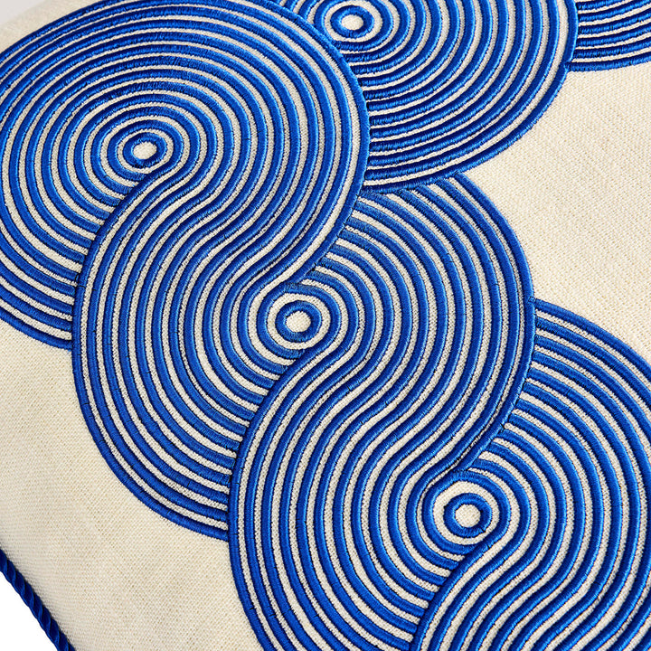 Pompidou Cobalt Border Pillow Jonathan Adler