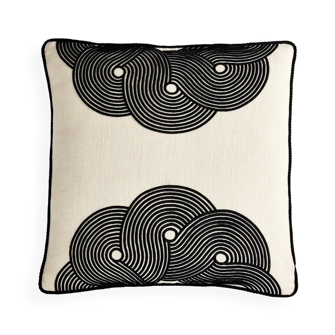 Pompidou B&W Half Circles Pillow Jonathan Adler