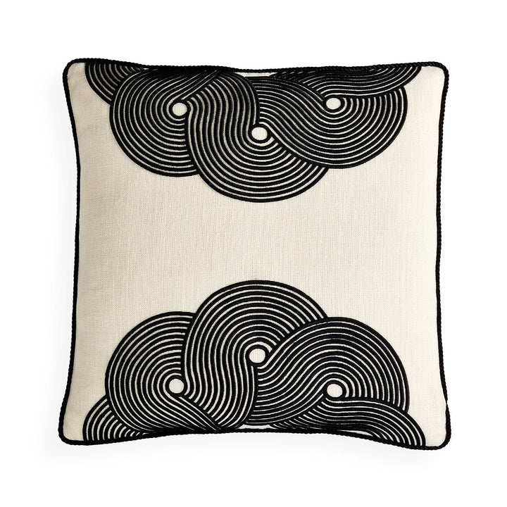 Pompidou B&W Half Circles Pillow Jonathan Adler