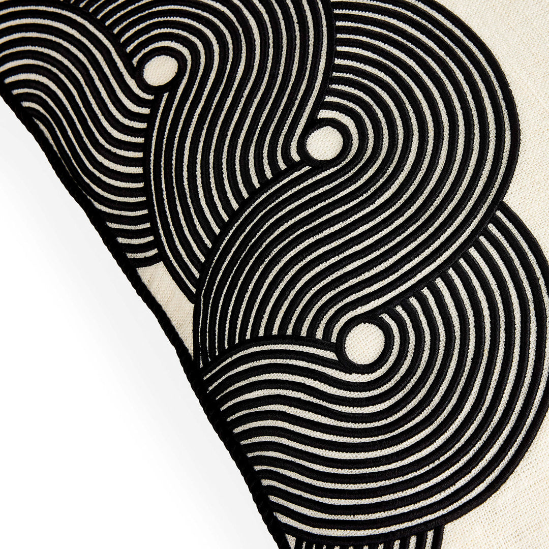 Pompidou B&W Half Circles Pillow Jonathan Adler