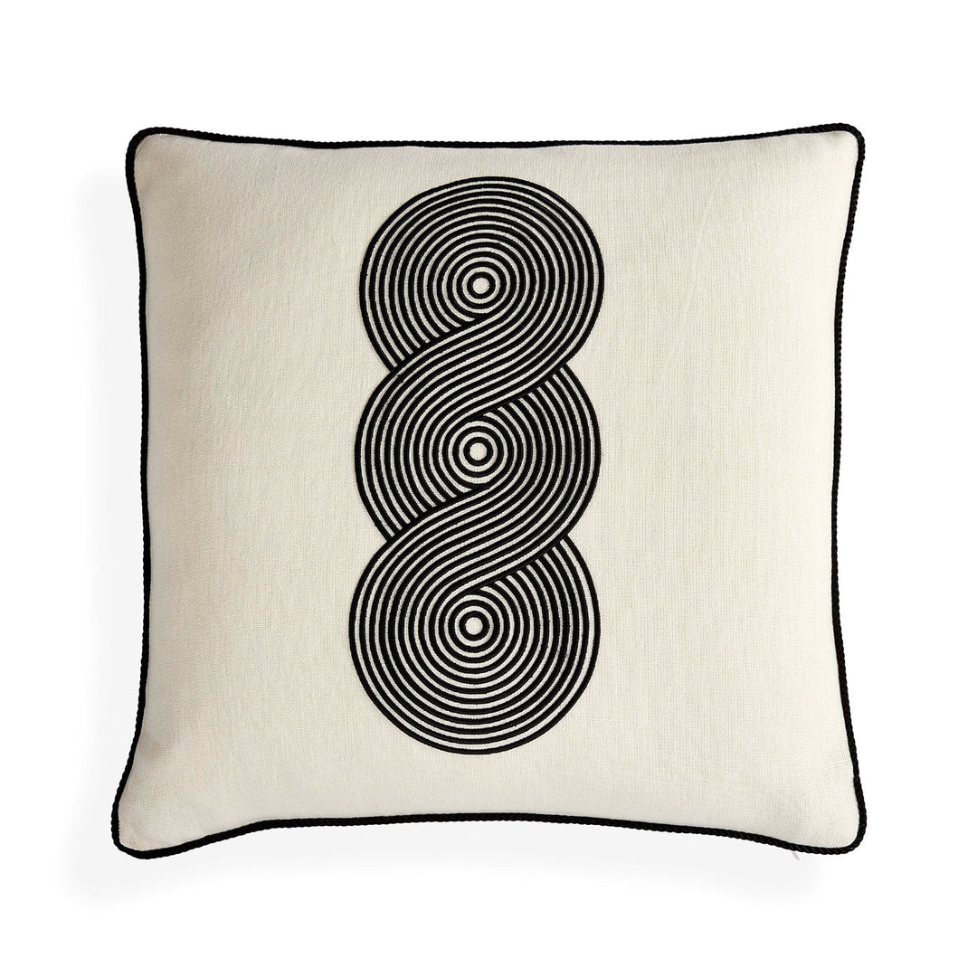 Pompidou B&W Loops Circles Pillow Jonathan Adler