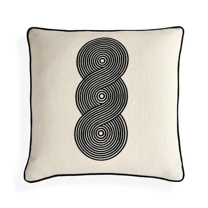 Pompidou B&W Loops Circles Pillow Jonathan Adler