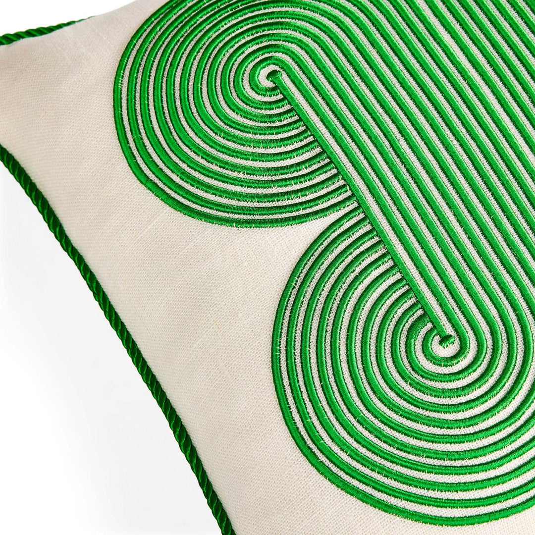 Pompidou Green Quatrefoil Pillow Jonathan Adler