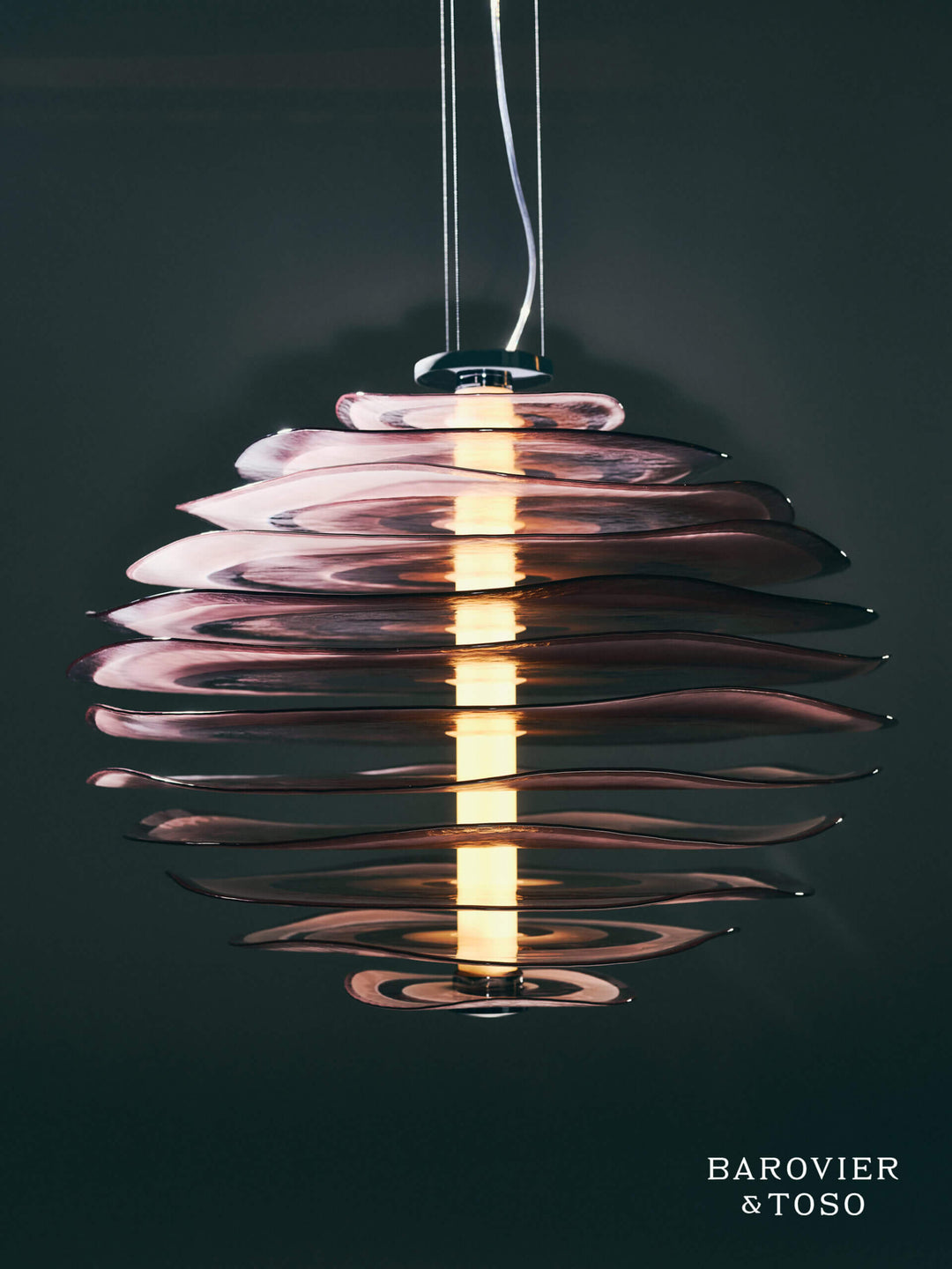 Profilo Suspension Lamp by Barovier&amp;Toso Sculptural Chandeliers & Suspension Lamps Barovier & Toso