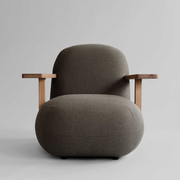 Toe Chair Armrest - Teak / Stone Gray Armchairs 101 Copenhagen