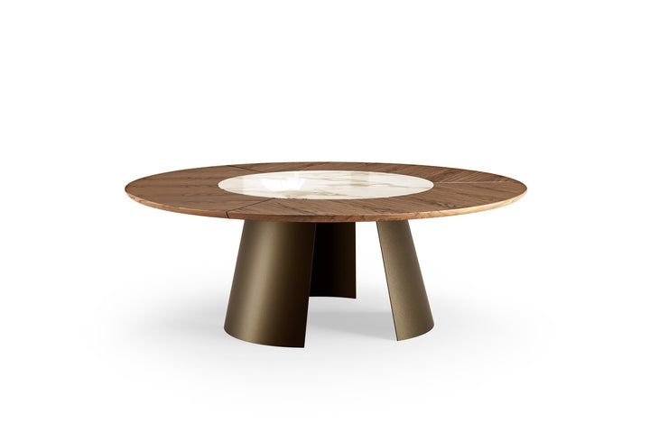 DORIAN WOOD CERAMIC KING TOP ROUND TABLE Kitchen & Dining Room Tables Eforma   