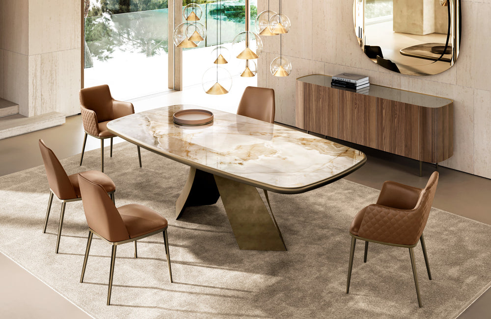 TWIST CERAMIC TOP KING DINING TABLE Dining Table Eforma   