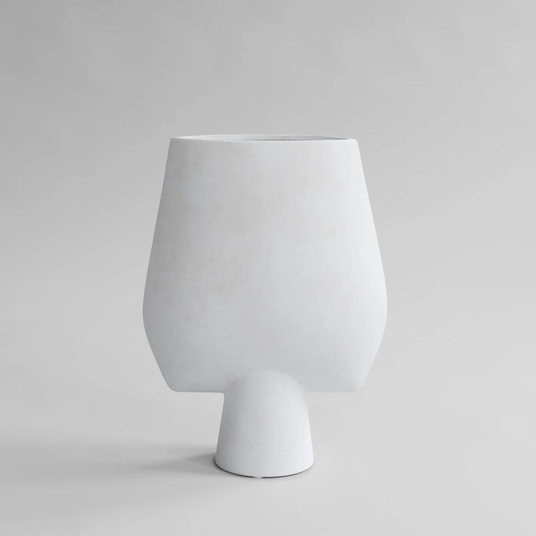Sphere Vase Square, Big - Bone White Vases 101 Copenhagen   