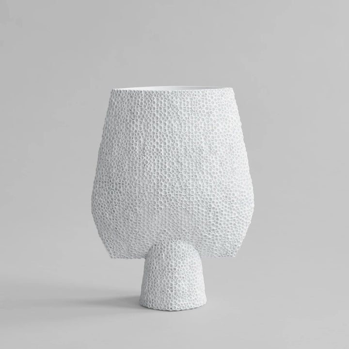 Sphere Vase Square Shisen, Big - Bone White Vases 101 Copenhagen   