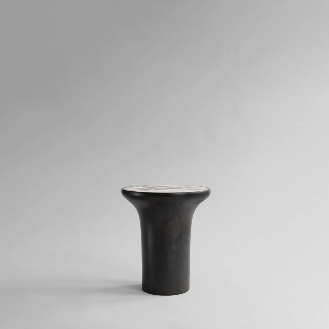 Trumpet End Table, Tall - Calacatta Table 101 Copenhagen   