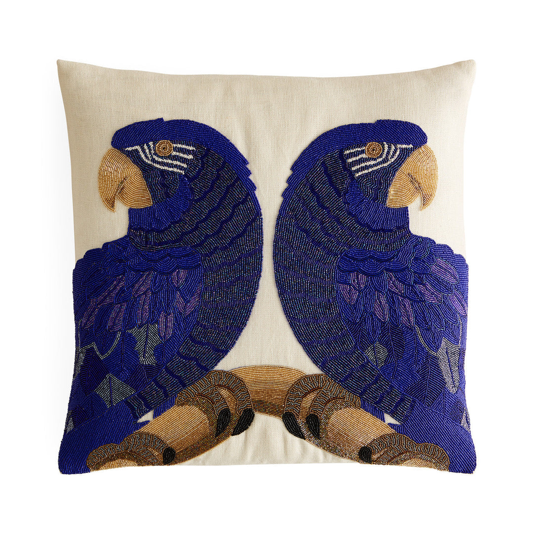 Macaw Beaded Pillow Jonathan Adler