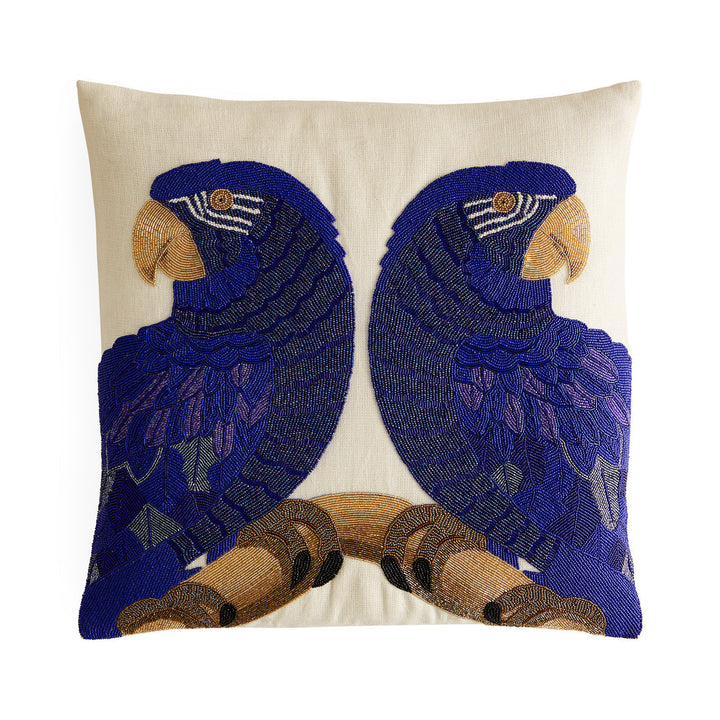 Macaw Beaded Pillow Jonathan Adler