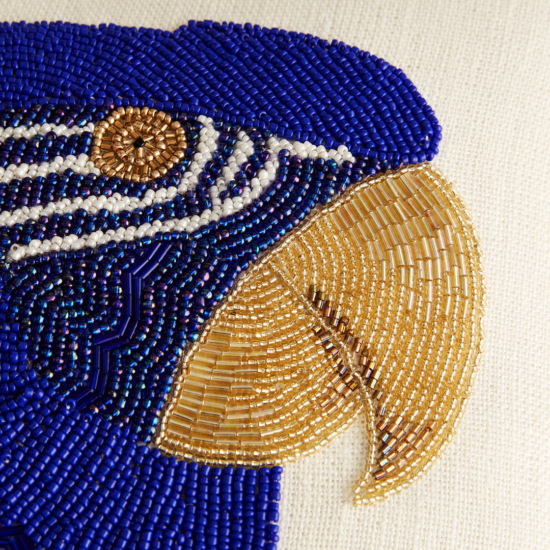 Macaw Beaded Pillow Jonathan Adler