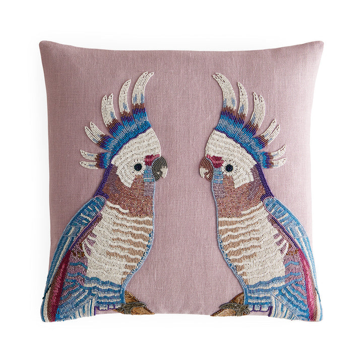 Parrots Beaded Pillow Jonathan Adler