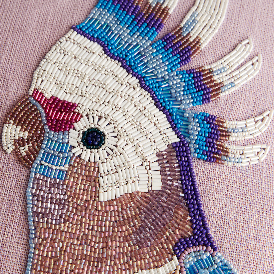Parrots Beaded Pillow Jonathan Adler