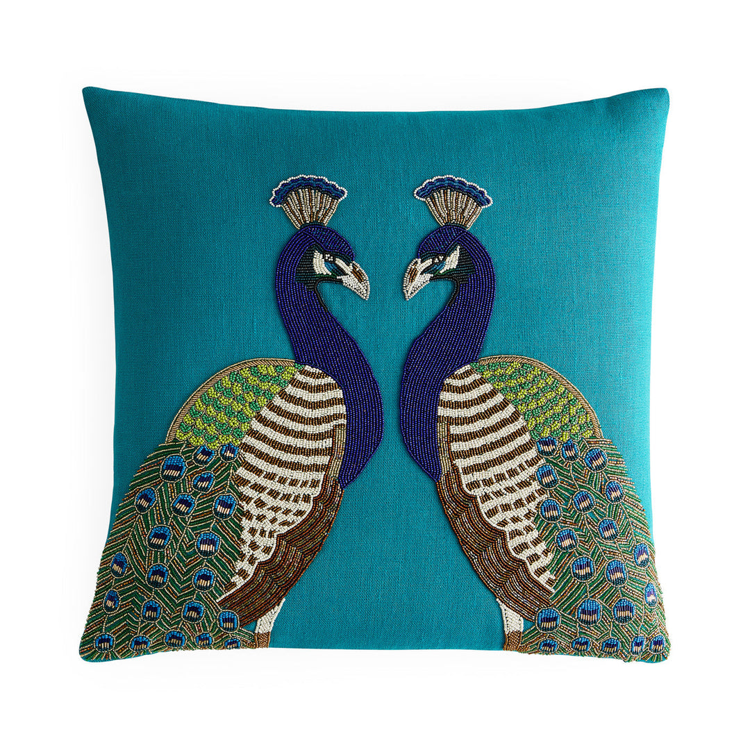 Peacock Beaded Pillow Jonathan Adler