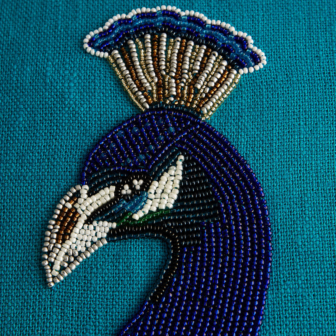 Peacock Beaded Pillow Jonathan Adler
