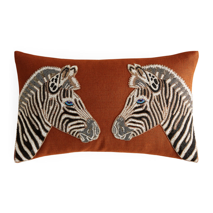Zebra Beaded Pillow Jonathan Adler