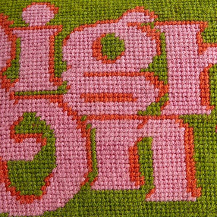 Right On Needlepoint Pillow Jonathan Adler