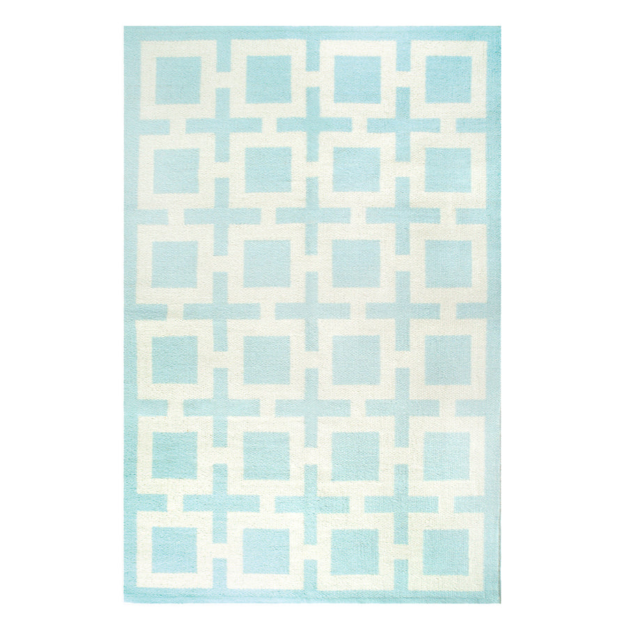 Nixon Flatweave Rug Jonathan Adler Light Blue 6' x 9'