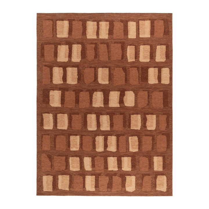 Tessera Overlay Rug Rugs CC Tapis Rust Large: 9 ft 10 in x 13 ft 1 in