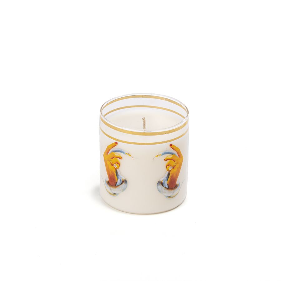 GLASS CANDLES - SCENTED CANDLES HANDS WITH SNAKES candles Seletti   
