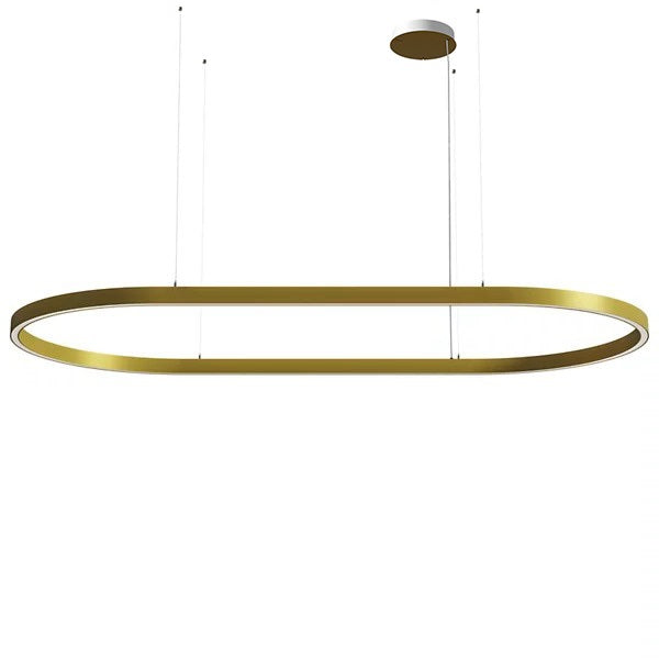 Zirkol Oval LED Pendant Light Lighting NEMO Gold Small: 78.7 in W x 39.4 in D 2700K - Warm White