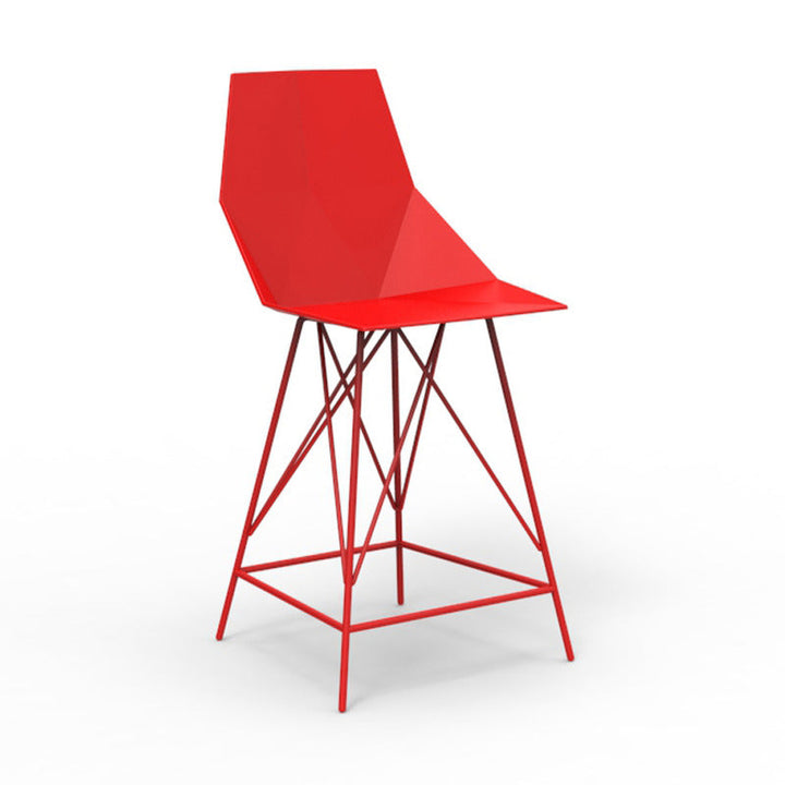 Faz Stool (Set of 4) Outdoor Vondom Red Counter: 26 in height 