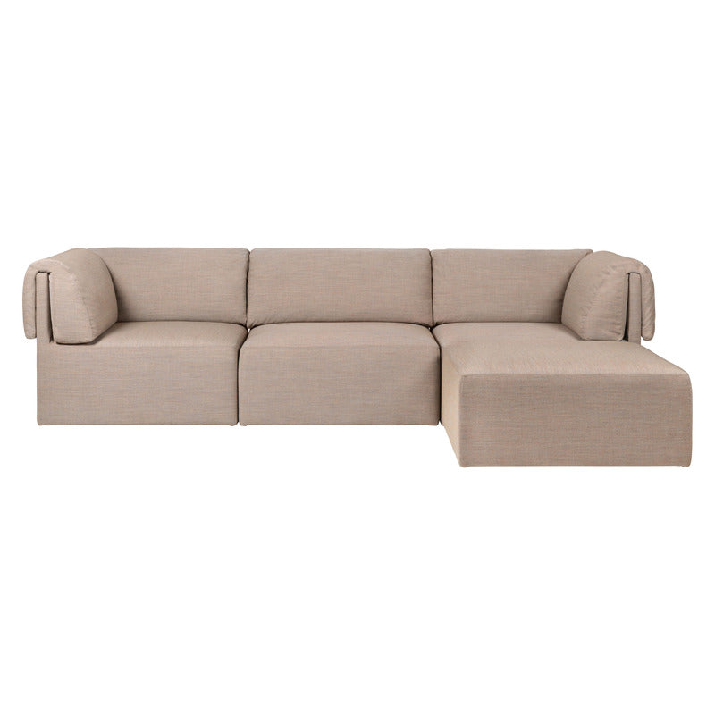 Wonder 3-Seater Sofa with Chaise Lounge Sectional Sofas Gubi Kvadrat Canvas 2 - 0224 Fixed
