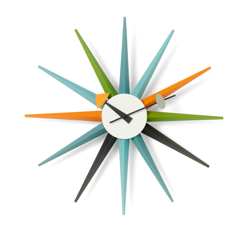 Sunburst Wall Clock Wall Clocks Vitra Multicolor