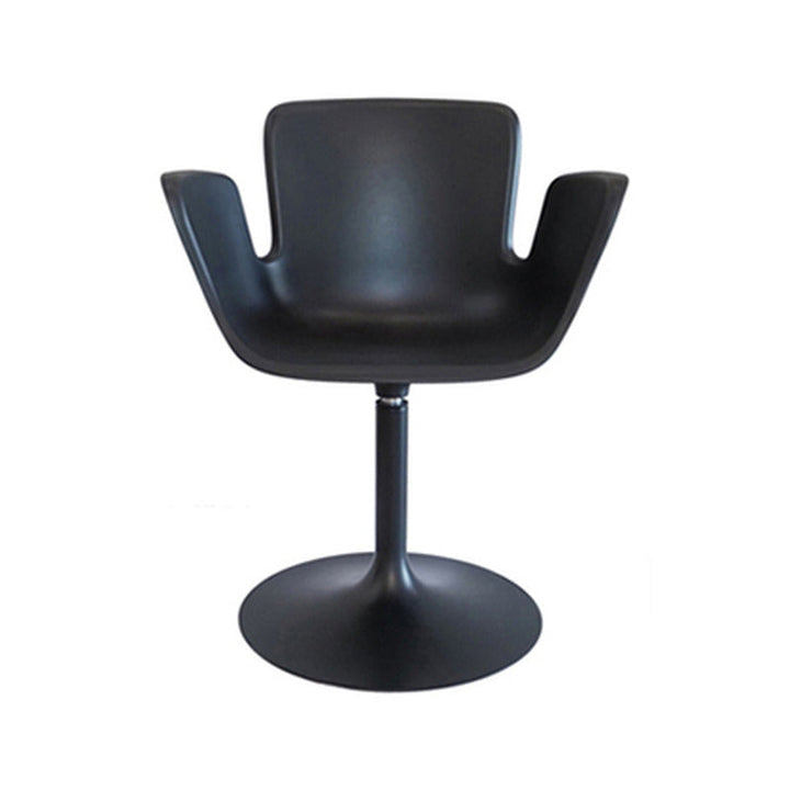 Juli Plastic Chair with Column Base Furniture Cappellini Black