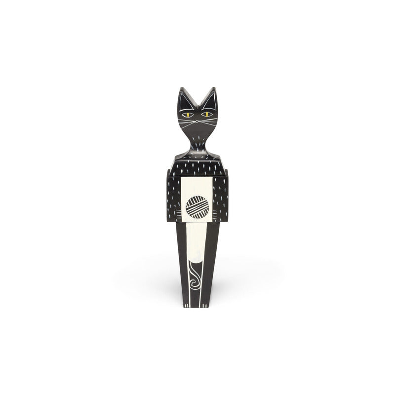 Wooden Doll Cat Figurines Vitra Small: 6.9 in height
