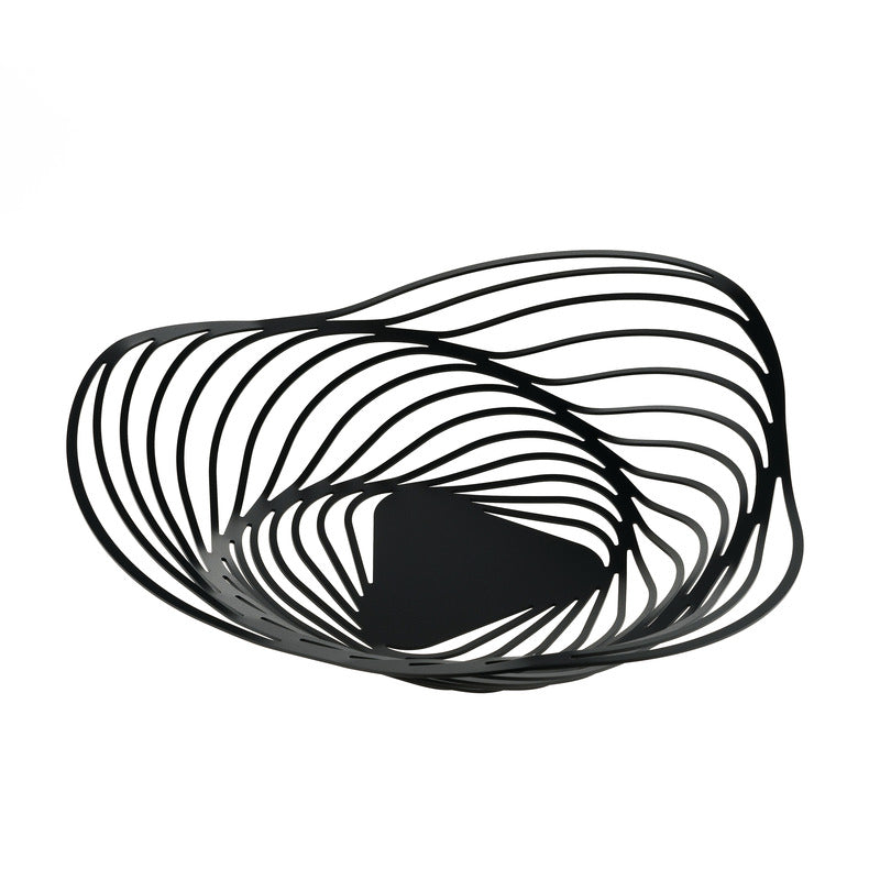 Trinity Centerpiece Basket Dinnerware Alessi Black